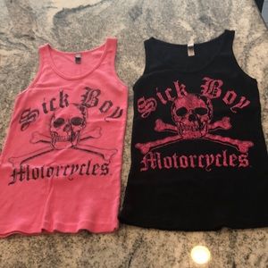 Sick Boy motorcycles tank tops stretch skull